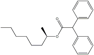 (-)-Diphenylacetic acid (R)-1-methylheptyl ester Struktur