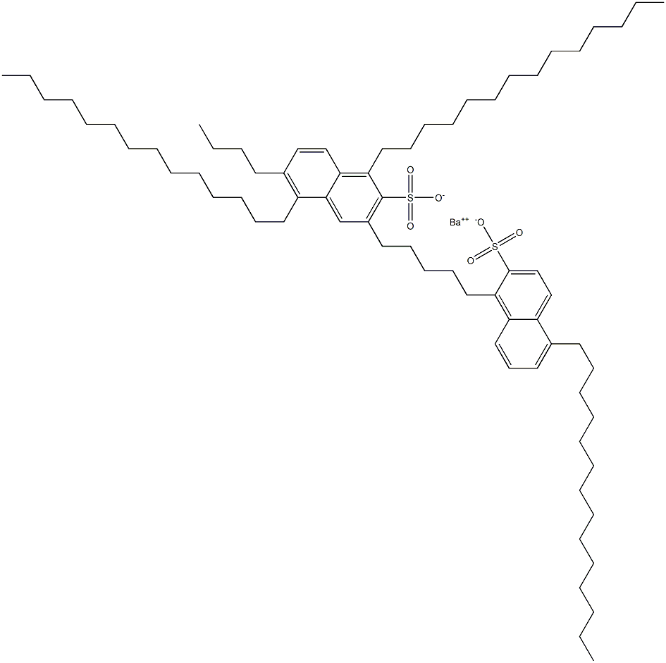 Bis(1,5-ditetradecyl-2-naphthalenesulfonic acid)barium salt Struktur