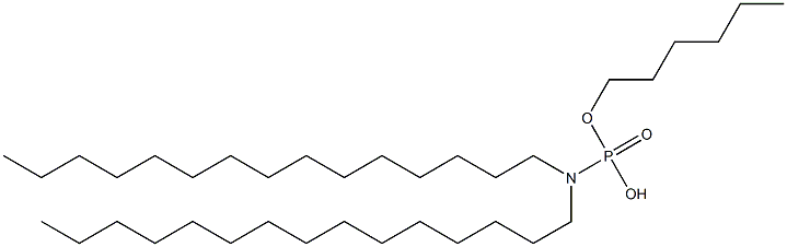 N,N-Dipentadecylamidophosphoric acid hydrogen hexyl ester Struktur