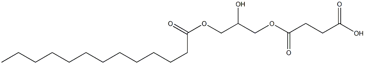 Succinic acid hydrogen 1-[2-hydroxy-3-(tridecanoyloxy)propyl] ester Struktur