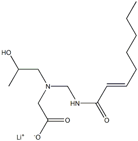 N-(2-Hydroxypropyl)-N-(2-octenoylaminomethyl)glycine lithium salt Struktur