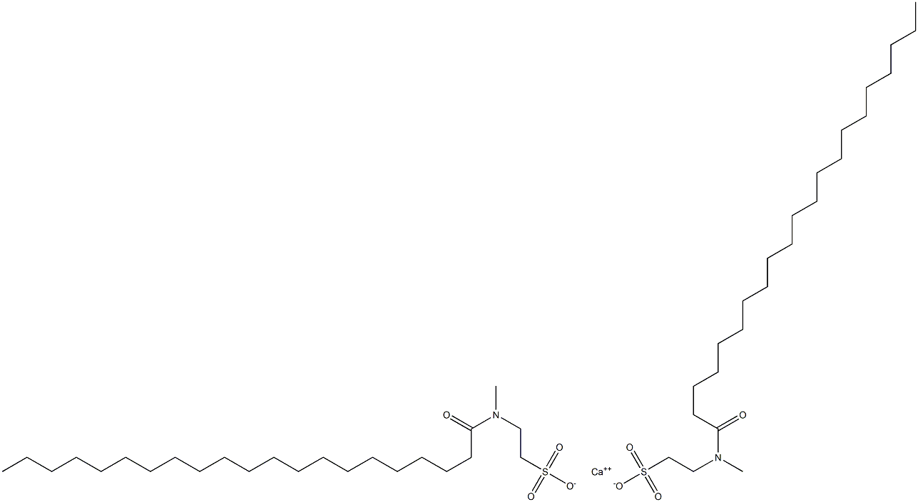 Bis[N-(1-oxohenicosyl)-N-methyltaurine]calcium salt Struktur