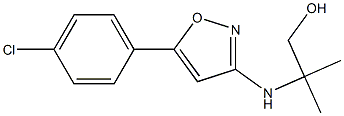 5-(p-Chlorophenyl)-3-[(2-hydroxy-1,1-dimethylethyl)amino]isoxazole Struktur