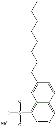 7-Octyl-1-naphthalenesulfonic acid sodium salt Struktur