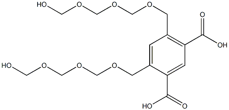 4,6-Bis(7-hydroxy-2,4,6-trioxaheptan-1-yl)isophthalic acid Struktur