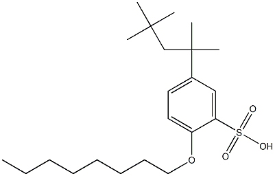 2-Octyloxy-5-(1,1,3,3-tetramethylbutyl)benzenesulfonic acid Struktur