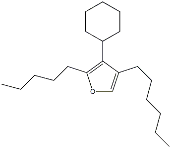 3-Cyclohexyl-4-hexyl-2-pentylfuran Struktur