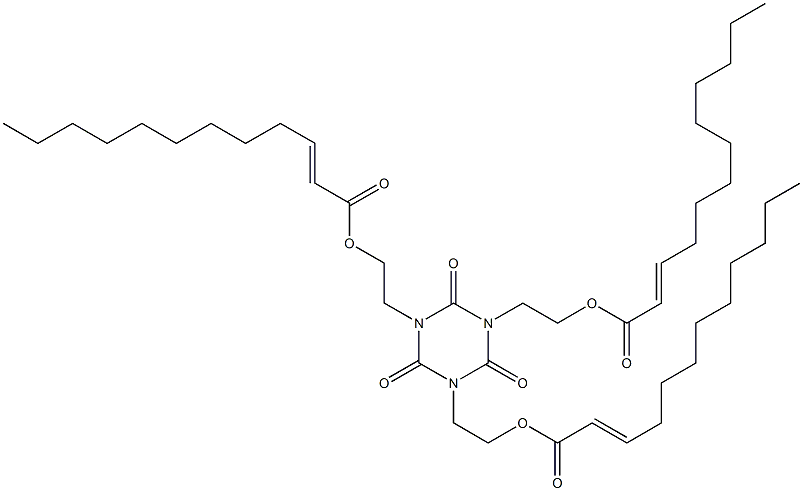 1,3,5-Tris[2-(2-dodecenoyloxy)ethyl]hexahydro-1,3,5-triazine-2,4,6-trione Struktur