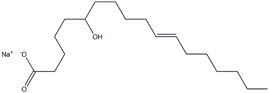 (E)-6-Hydroxy-11-octadecenoic acid sodium salt Struktur