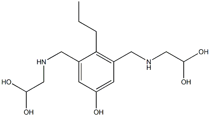 3,5-Bis[[(2,2-dihydroxyethyl)amino]methyl]-4-propylphenol Struktur