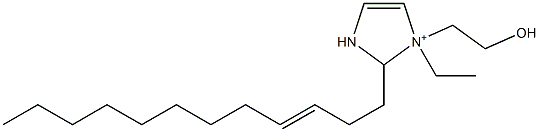 2-(3-Dodecenyl)-1-ethyl-1-(2-hydroxyethyl)-4-imidazoline-1-ium Struktur