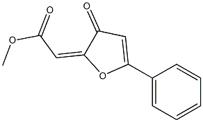 2-Methoxycarbonylmethylene-5-phenylfuran-3(2H)-one Struktur