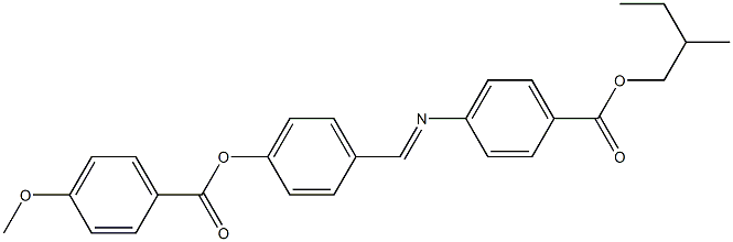 4-[4-(4-Methoxybenzoyloxy)benzylideneamino]benzoic acid (2-methylbutyl) ester Struktur