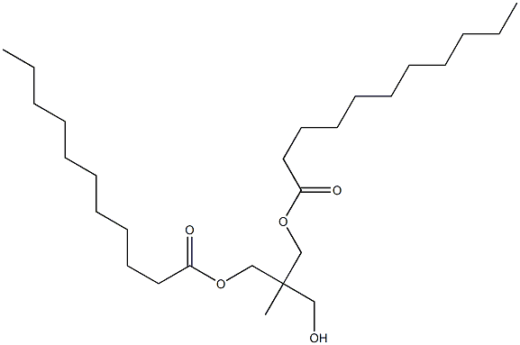 Diundecanoic acid 2-(hydroxymethyl)-2-methyl-1,3-propanediyl ester Struktur