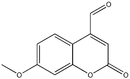 7-Methoxy-2-oxo-2H-1-benzopyran-4-carbaldehyde Struktur