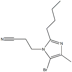 5-Bromo-2-butyl-1-(2-cyanoethyl)-4-methyl-1H-imidazole Struktur