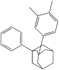 1-Phenyl-3-(3,4-dimethylphenyl)adamantane Struktur