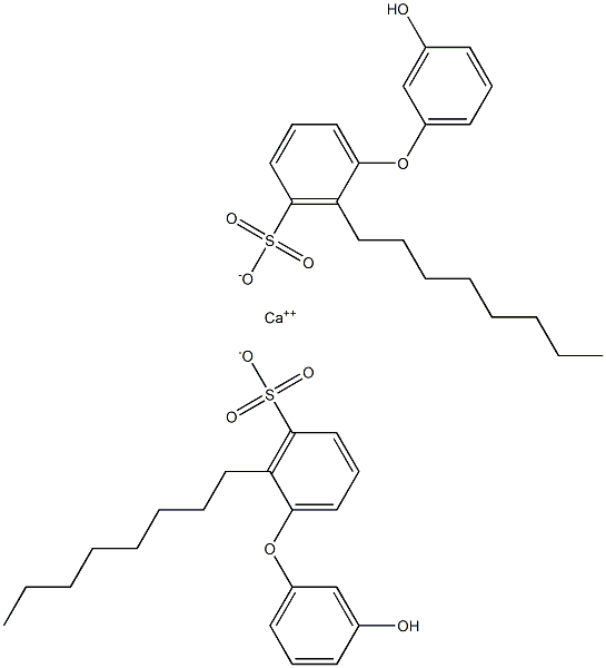 Bis(3'-hydroxy-2-octyl[oxybisbenzene]-3-sulfonic acid)calcium salt Struktur