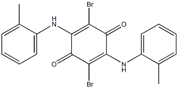 2,5-Bis[(2-methylphenyl)amino]-3,6-dibromo-2,5-cyclohexadiene-1,4-dione Struktur