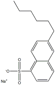 6-Hexyl-1-naphthalenesulfonic acid sodium salt Struktur