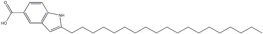 2-Nonadecyl-1H-indole-5-carboxylic acid Struktur