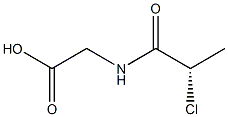 (-)-N-[(S)-2-Chloropropionyl]glycine Struktur