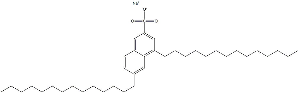 4,6-Ditetradecyl-2-naphthalenesulfonic acid sodium salt Struktur