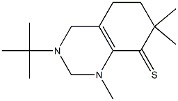 1-Methyl-3-tert-butyl-7,7-dimethyl-1,2,3,4,5,6,7,8-octahydroquinazoline-8-thione Struktur