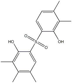 2,2'-Dihydroxy-3,3',4,4',5-pentamethyl[sulfonylbisbenzene] Struktur