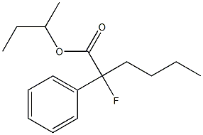 2-Fluoro-2-phenylhexanoic acid sec-butyl ester Struktur