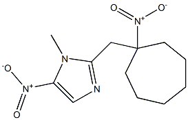 1-Methyl-2-[(1-nitrocycloheptyl)methyl]-5-nitro-1H-imidazole Struktur