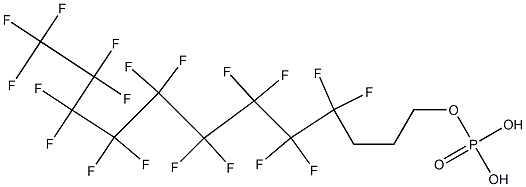 Phosphoric acid hydrogen (4,4,5,5,6,6,7,7,8,8,9,9,10,10,11,11,12,12,12-nonadecafluorododecan-1-yl) ester Struktur