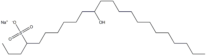 11-Hydroxytricosane-4-sulfonic acid sodium salt Struktur