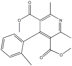 2,6-Dimethyl-4-(2-methylphenyl)-3,5-pyridinedicarboxylic acid dimethyl ester Struktur