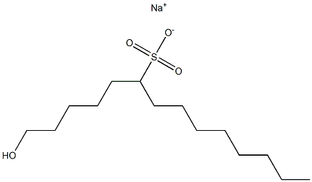 1-Hydroxytetradecane-6-sulfonic acid sodium salt Struktur