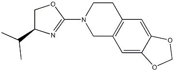 6-[[(S)-4-Isopropyl-4,5-dihydrooxazol]-2-yl]-5,6,7,8-tetrahydro-1,3-dioxolo[4,5-g]isoquinoline Struktur