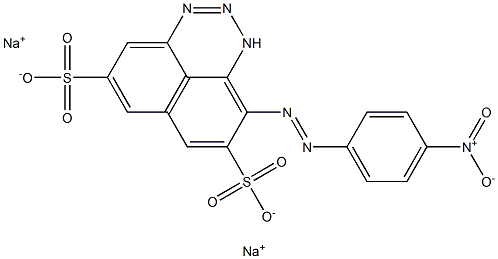 9-[(4-Nitrophenyl)azo]-1H-naphtho[1,8-de]-1,2,3-triazine-5,8-disulfonic acid disodium salt Struktur