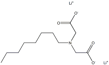 Octyliminodiacetic acid dilithium salt Struktur