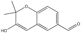 2,2-Dimethyl-3-hydroxy-2H-1-benzopyran-6-carbaldehyde Struktur