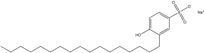 4-Hydroxy-3-heptadecylbenzenesulfonic acid sodium salt Struktur