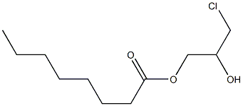 Octanoic acid 2-hydroxy-3-chloropropyl ester Struktur