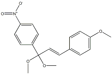 1,1-Dimethoxy-1-(4-nitrophenyl)-3-(4-methoxyphenyl)-2-propene Struktur