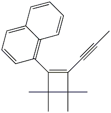 1-[2-(1-Propynyl)-3,3,4,4-tetramethyl-1-cyclobutenyl]naphthalene Struktur