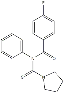 N-(4-Fluorobenzoyl)-N-phenyl-1-pyrrolidinecarbothioamide Struktur