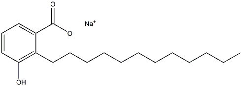 2-Dodecyl-3-hydroxybenzoic acid sodium salt Struktur