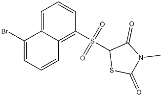 5-(5-Bromo-1-naphthalenylsulfonyl)-3-methylthiazolidine-2,4-dione Struktur