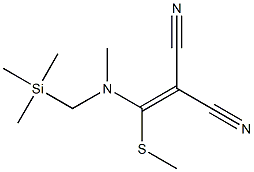 [[N-(Trimethylsilylmethyl)methylamino](methylthio)methylene]malononitrile Struktur