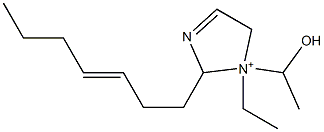 1-Ethyl-2-(3-heptenyl)-1-(1-hydroxyethyl)-3-imidazoline-1-ium Struktur