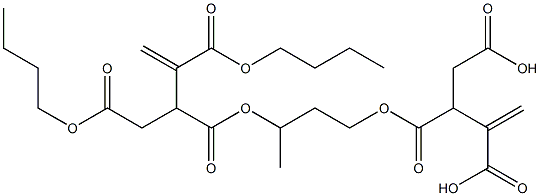 3,3'-[1-Methyl-1,3-propanediylbis(oxycarbonyl)]bis(1-butene-2,4-dicarboxylic acid dibutyl) ester Struktur