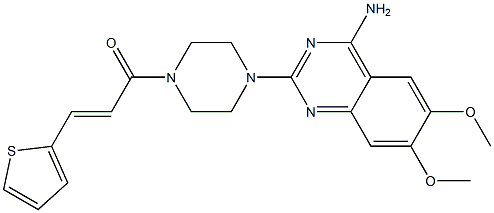 4-Amino-2-[4-[3-(2-thienyl)propenoyl]-1-piperazinyl]-6,7-dimethoxyquinazoline Struktur